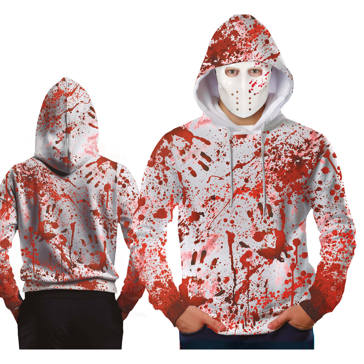 Op deze afbeelding zie je een Kostuums, van het merk Guirca. Hoodie Bloody Killer Unisex