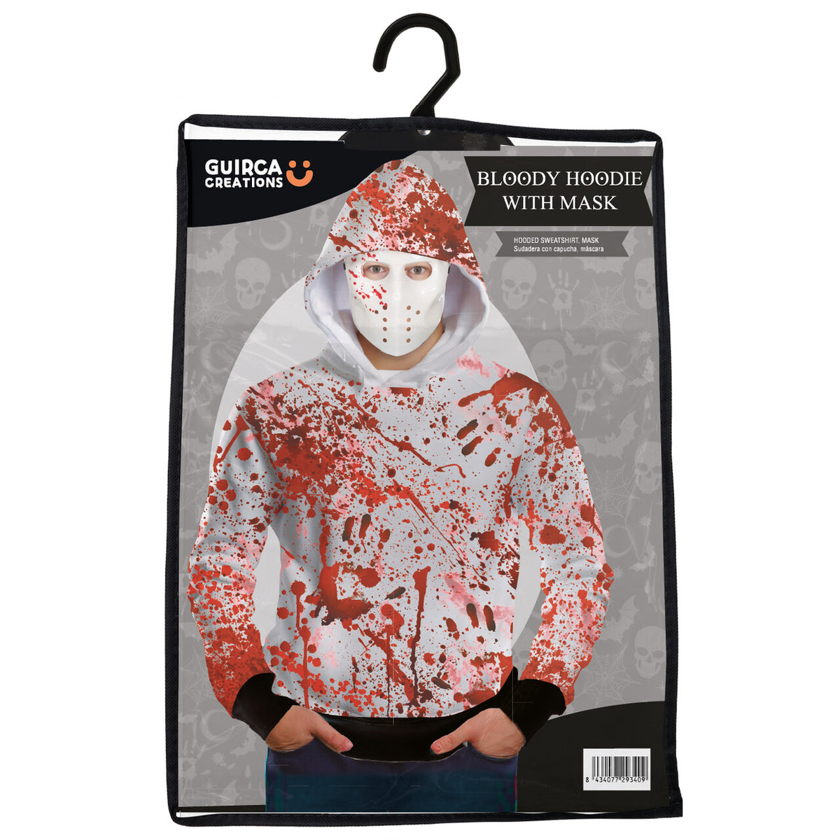 Op deze afbeelding zie je een Kostuums, van het merk Guirca. Hoodie Bloody Killer Unisex