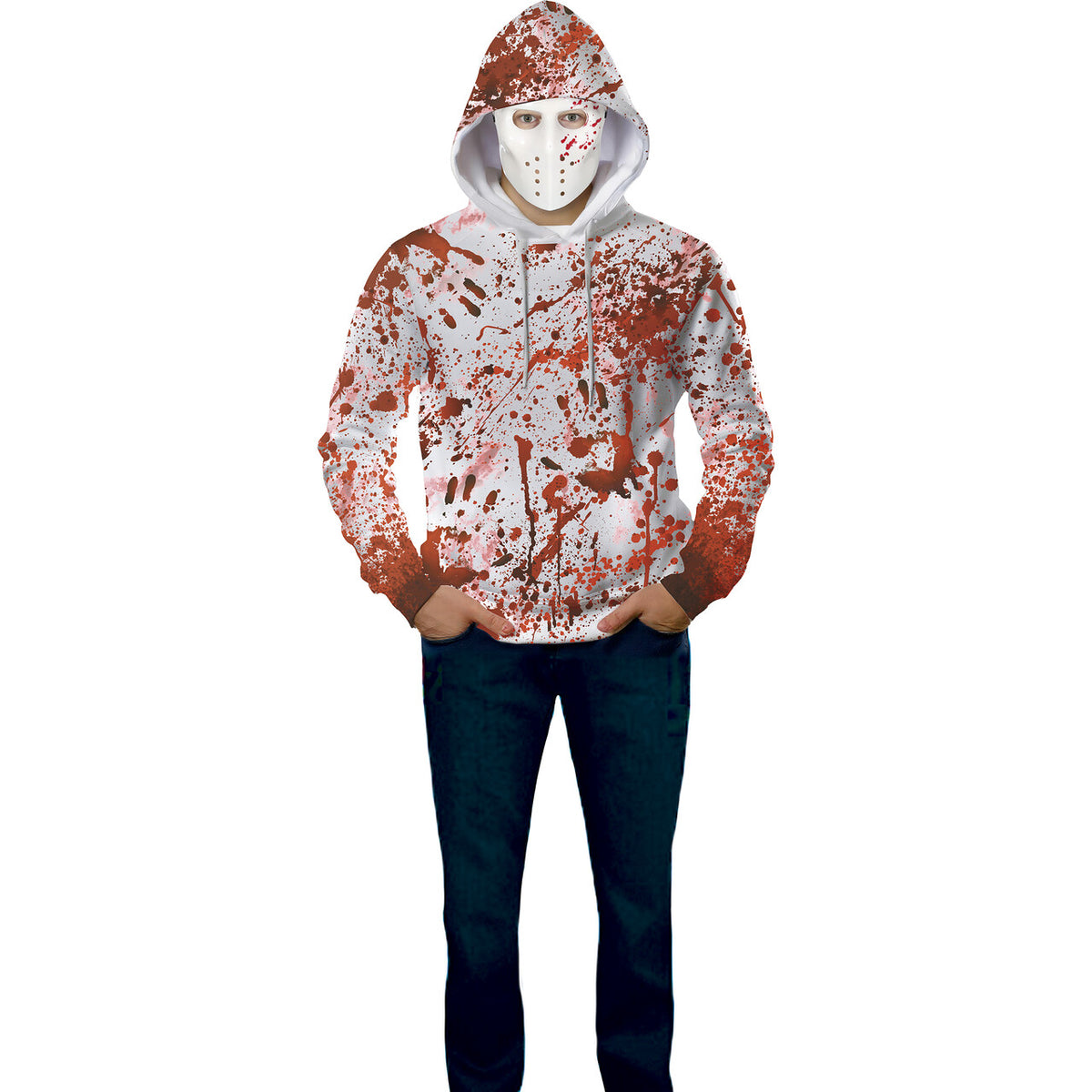 Op deze afbeelding zie je een Kostuums, van het merk Guirca. Hoodie Bloody Killer Unisex