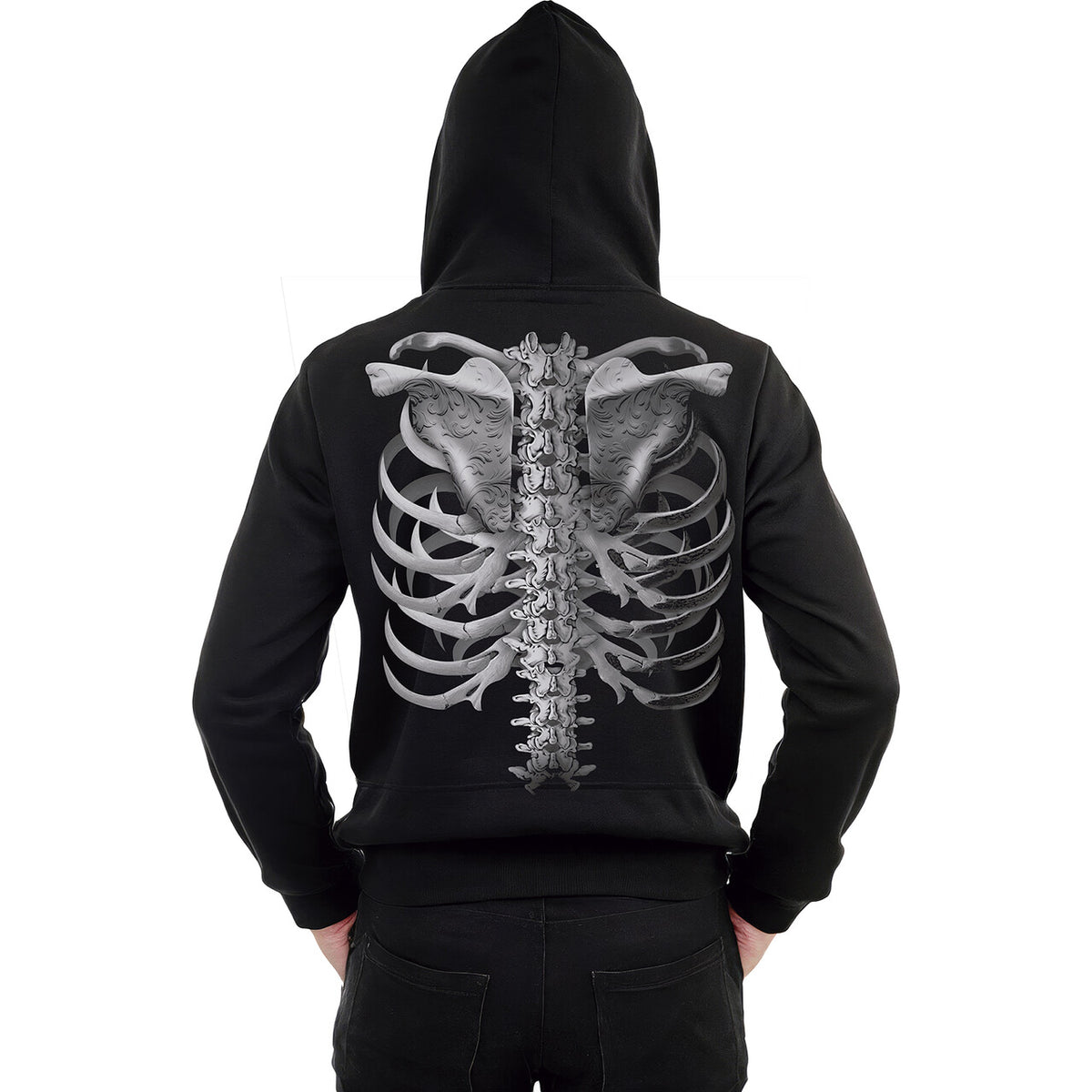 Op deze afbeelding zie je een Kostuums, van het merk Guirca. Hoodie Skelet Met Masker Unisex