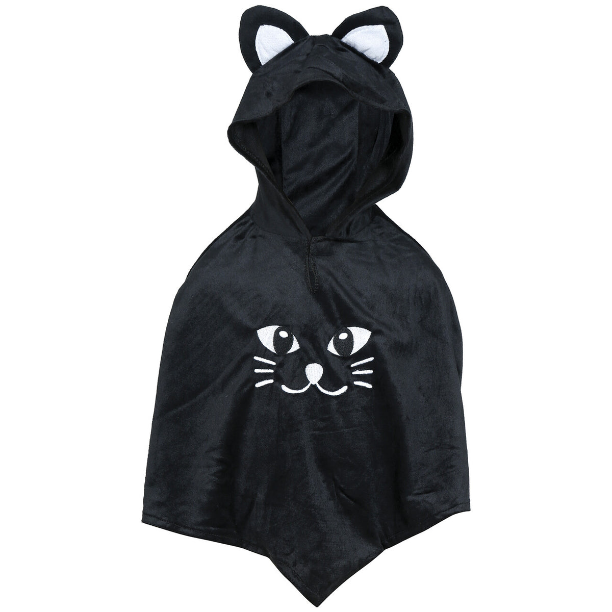 Op deze afbeelding zie je een Kostuums, van het merk Guirca. Zwart Katje Poncho Kind Kostuum