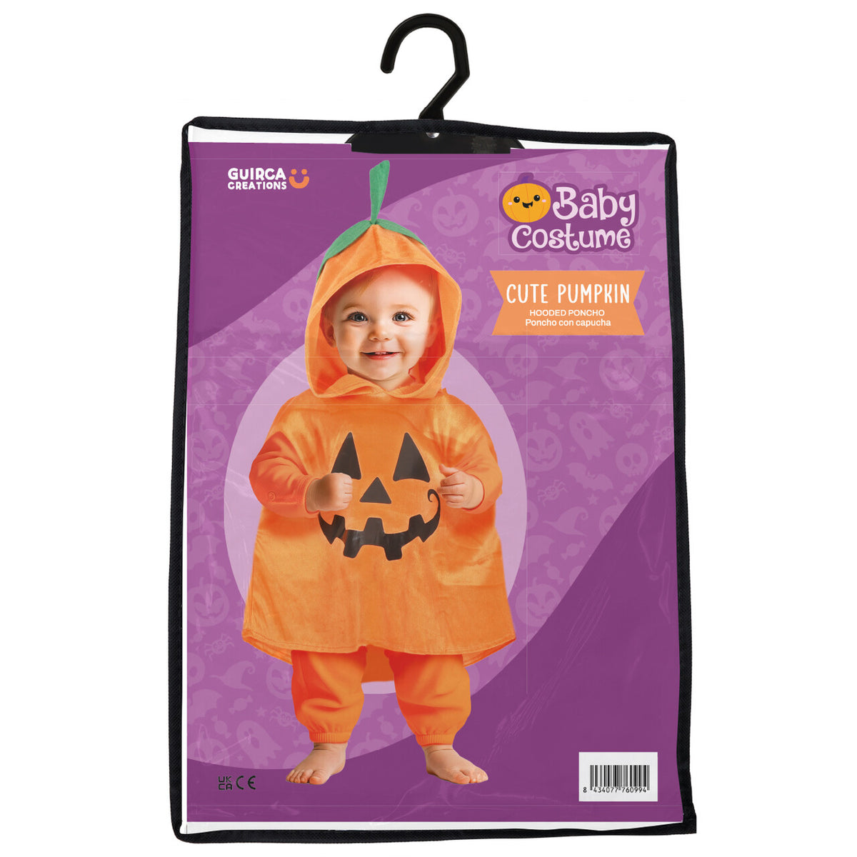Op deze afbeelding zie je een Kostuums, van het merk Guirca. Ter Schattig Pompoentje Poncho Kind Kostuum