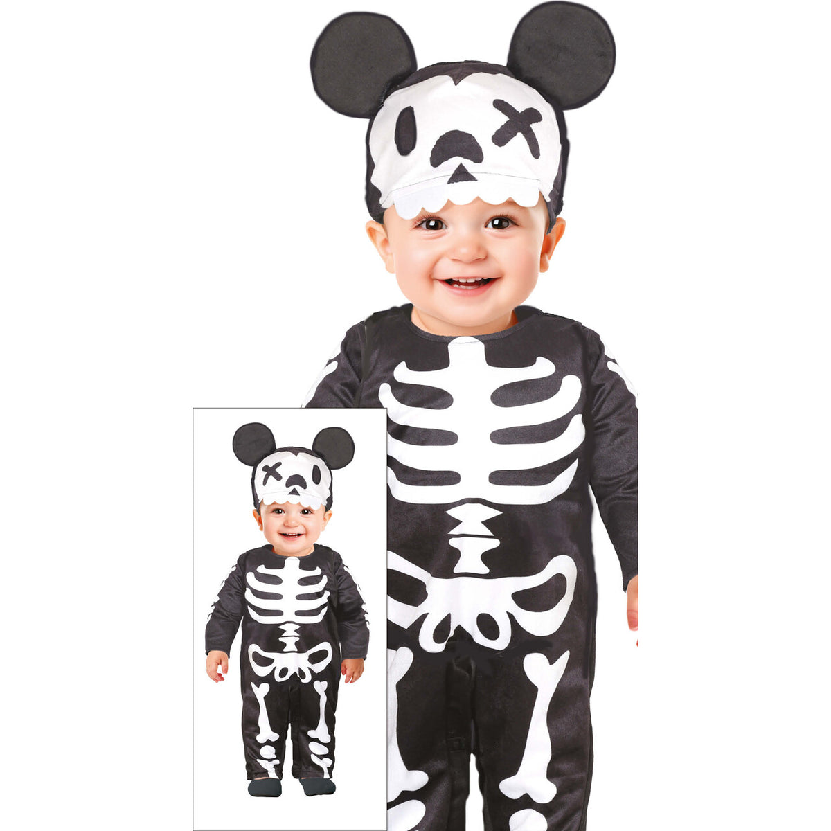 Op deze afbeelding zie je een Kostuums, van het merk Guirca. Skelet Muis Halloween Kind Kostuum