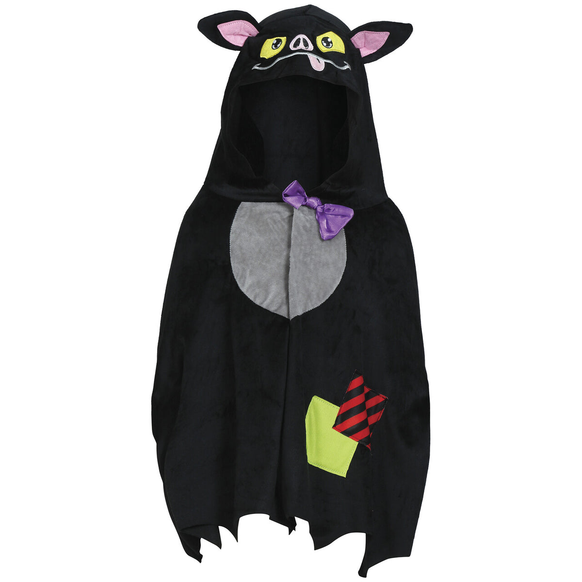 Op deze afbeelding zie je een Kostuums, van het merk Guirca. Ondeugend Vleermuisje Poncho Kind Kostuum