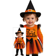 Op deze afbeelding zie je een Kostuums, van het merk Guirca. First Halloween Pompoen Heksje Meisje Kostuum