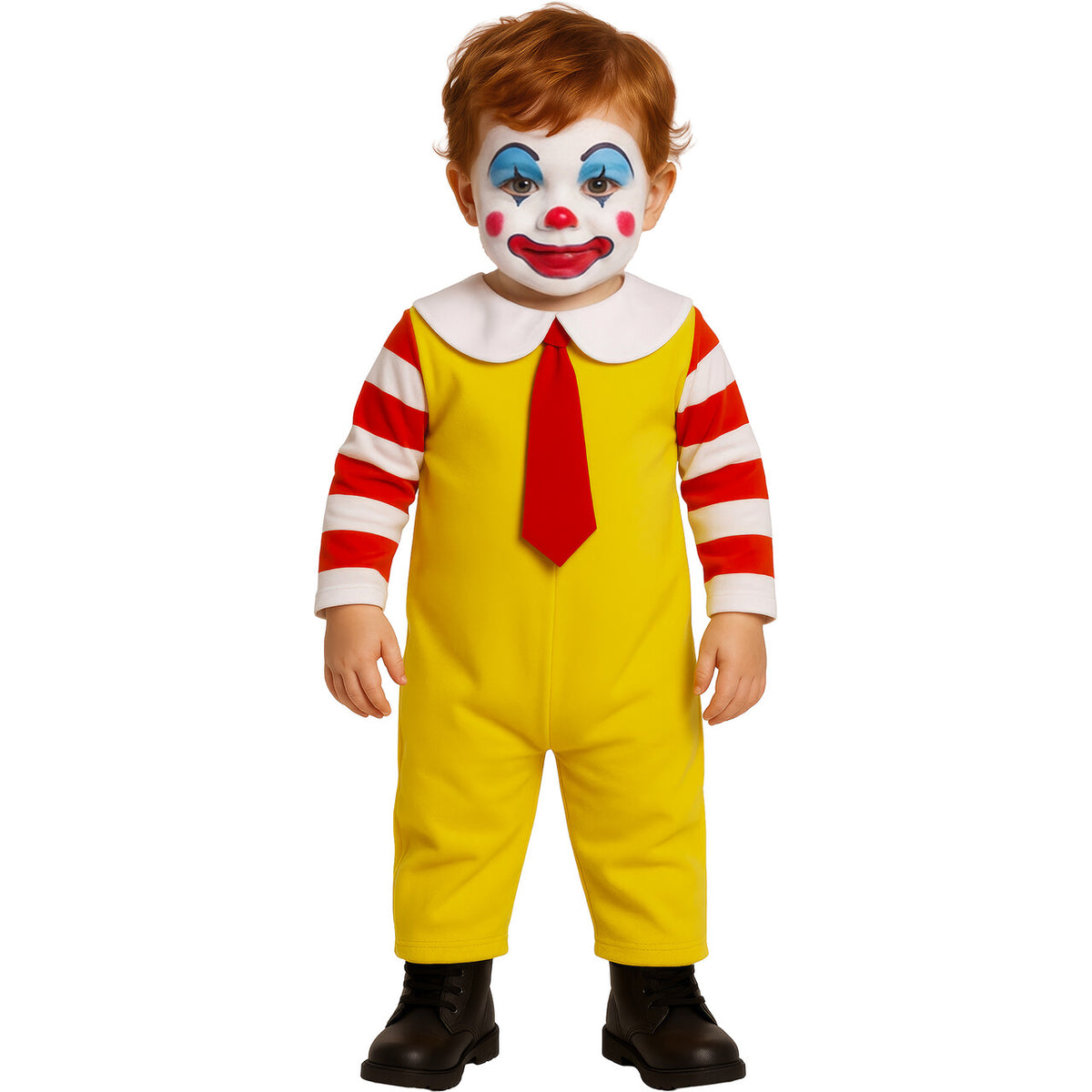 Op deze afbeelding zie je een Kostuums, van het merk Guirca. Baby Burger Clown Jongen Kostuum