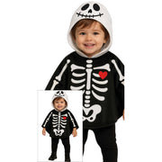 Op deze afbeelding zie je een Kostuums, van het merk Guirca. Baby Skelet Poncho Kind