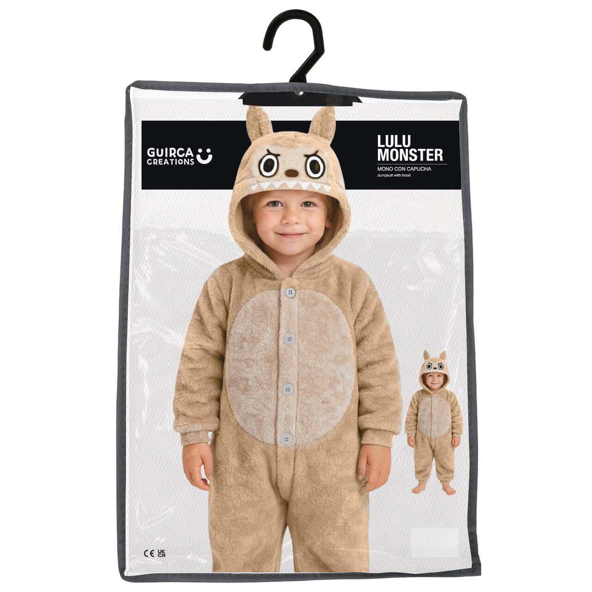 Op deze afbeelding zie je een Kostuums, van het merk Guirca. Relaxte La Fufu Onesie Beige Kind Kostuum