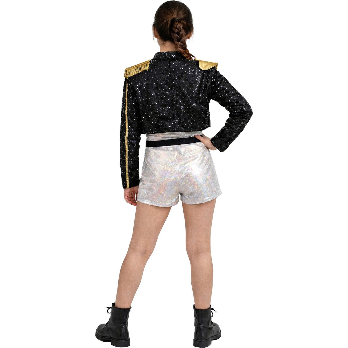 Op deze afbeelding zie je een Kostuums, van het merk Guirca. K-Pop Star Silver Leader Meisje Kostuum