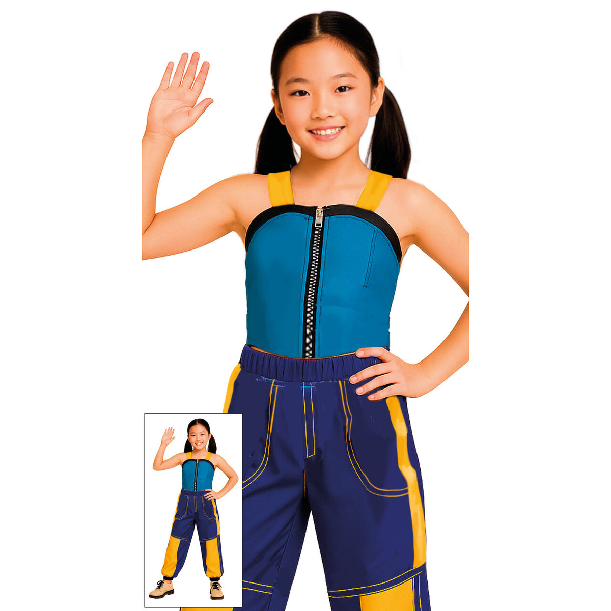 Op deze afbeelding zie je een Kostuums, van het merk Guirca. Little Popstar Kpop Meisje Kostuum