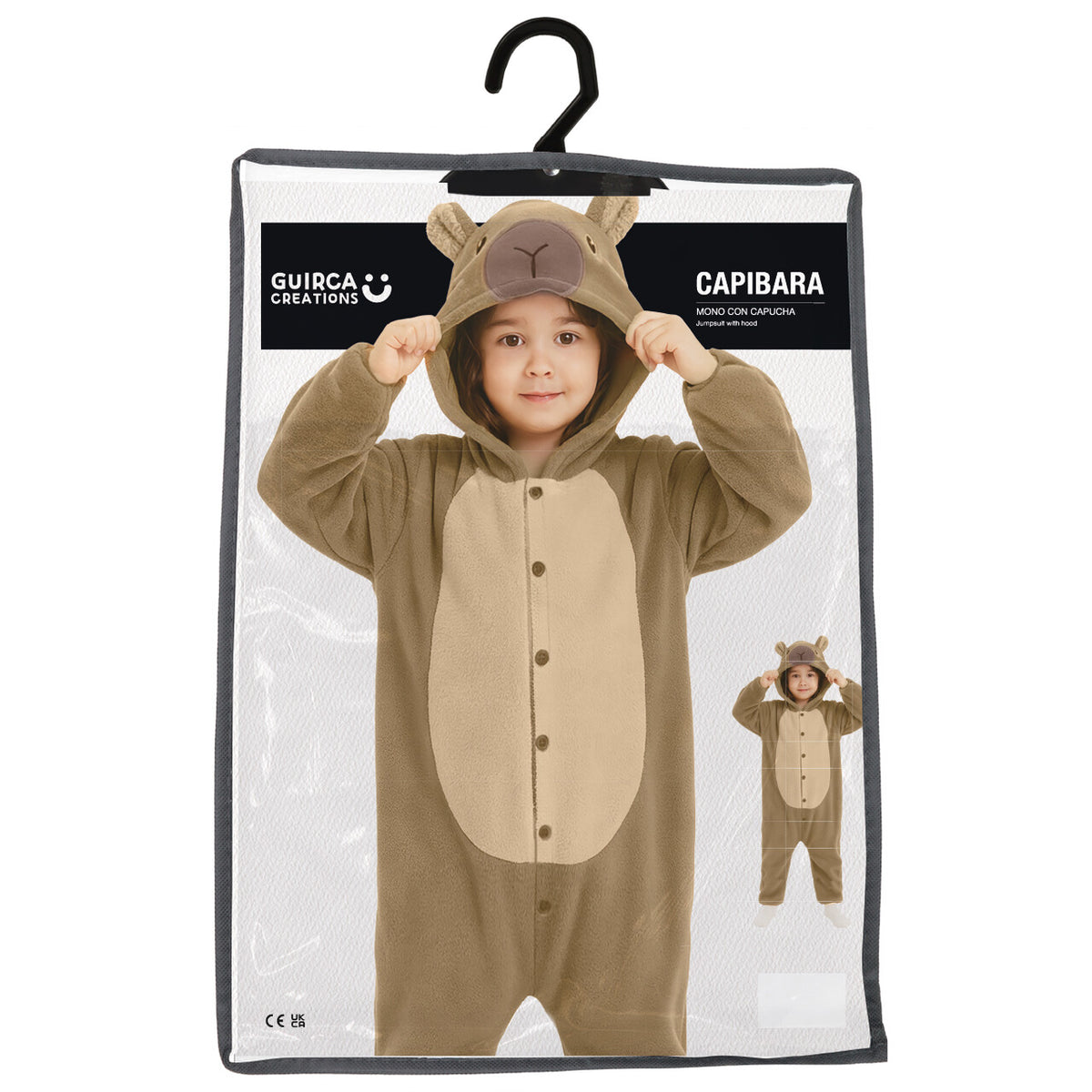 Op deze afbeelding zie je een Kostuums, van het merk Guirca. Little Lazy Capibara Kind Kostuum