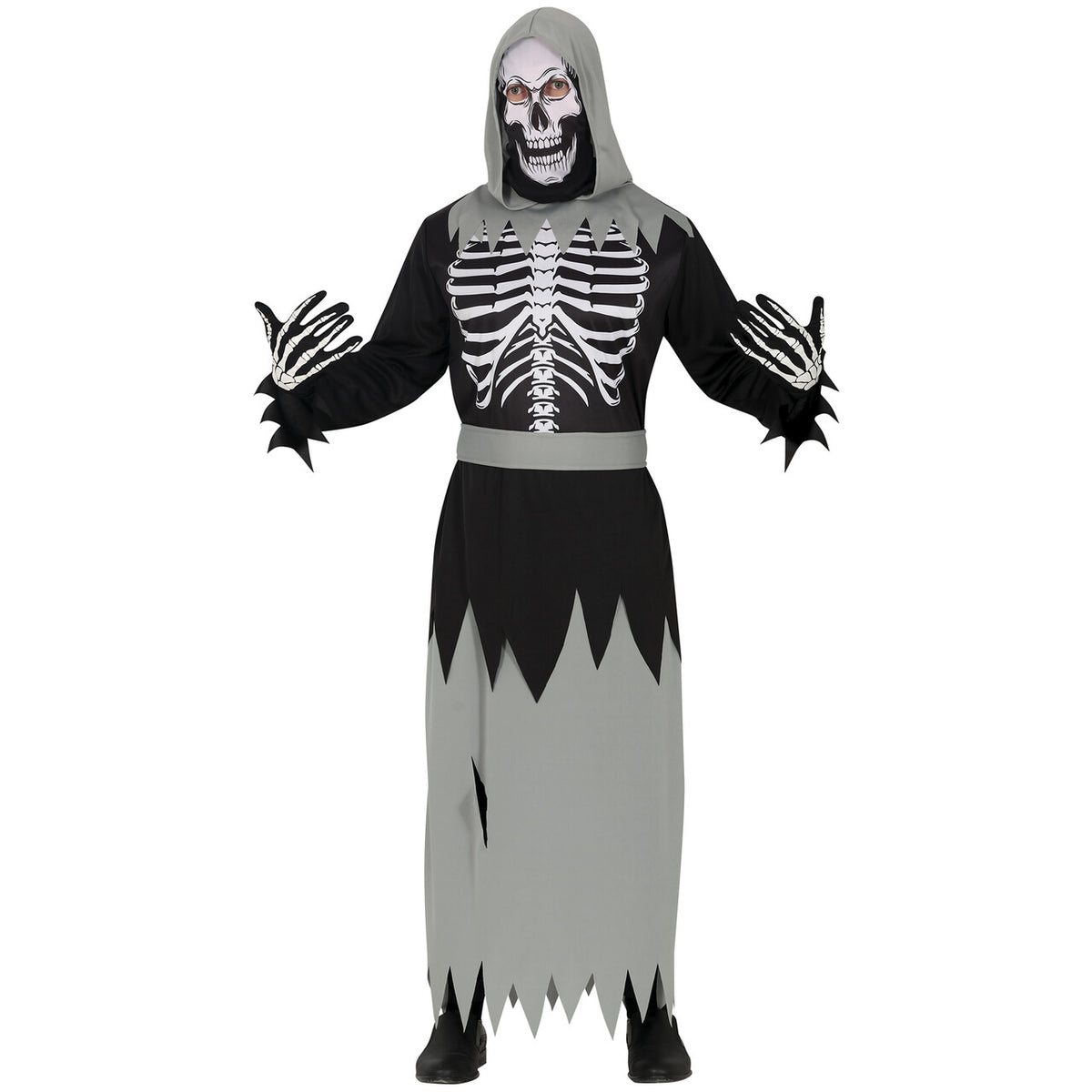 Op deze afbeelding zie je een Kostuums, van het merk Guirca. Skelet Zombie Mystical Man Kostuum