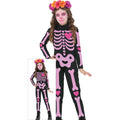 Pink Skeleton Meisje Kostuum