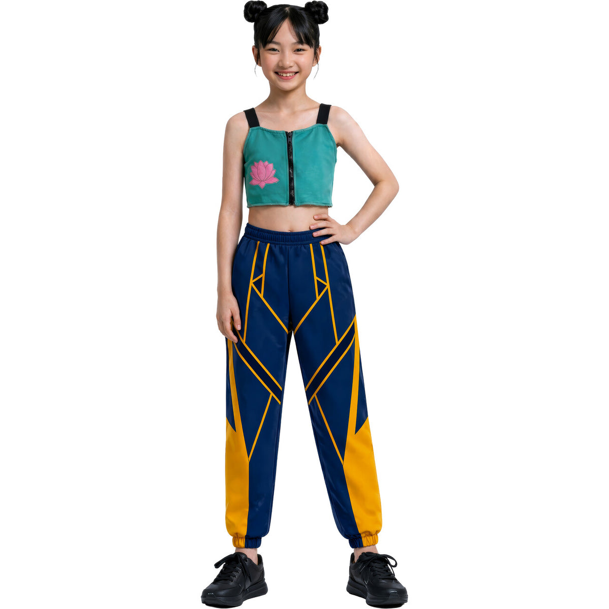 Op deze afbeelding zie je een Kostuums, van het merk Guirca. K-Pop Star Lotus Lite Meisje Kostuum