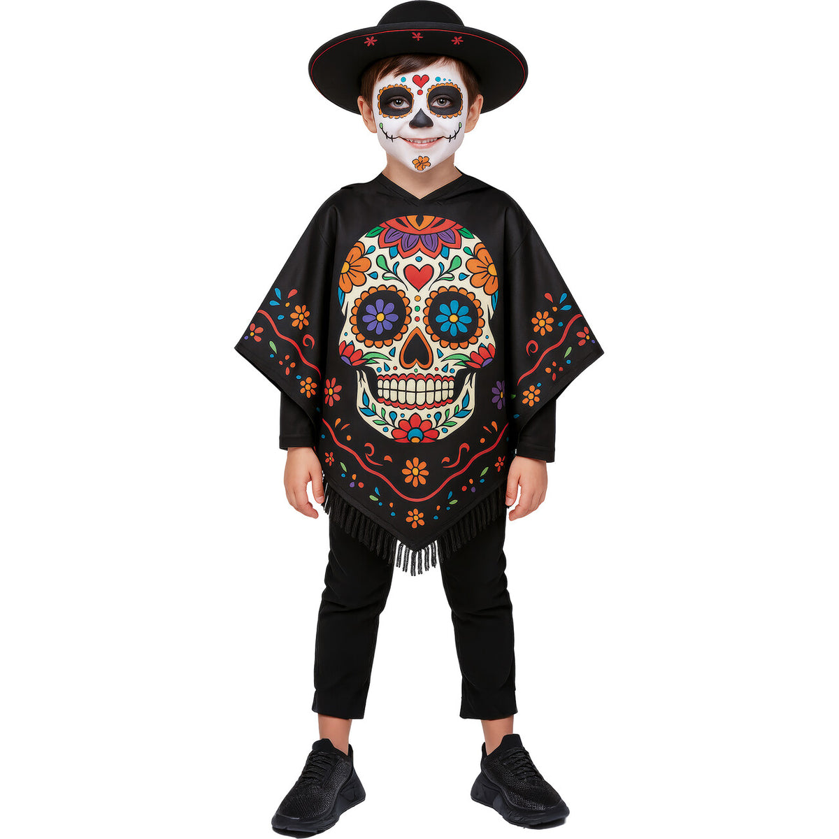 Op deze afbeelding zie je een Kostuums, van het merk Guirca. Katrina Poncho Kind
