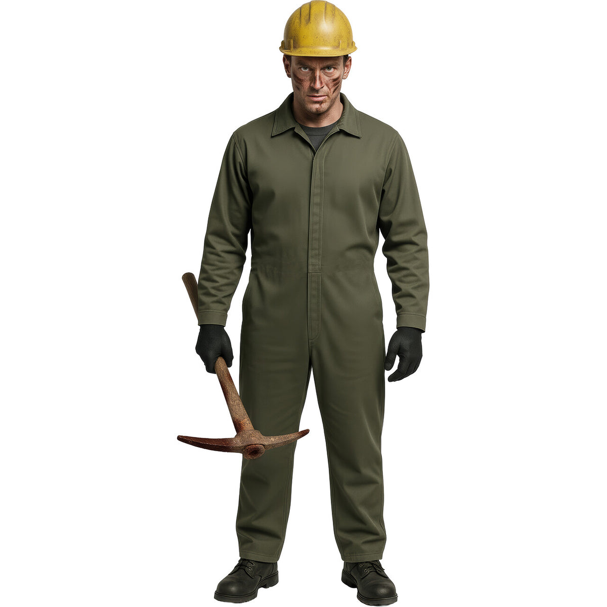 Op deze afbeelding zie je een Kostuums, van het merk Guirca. Bouwbaas Groene Overall Man Kostuum