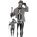Mister Skeleton Grey Man Kostuum