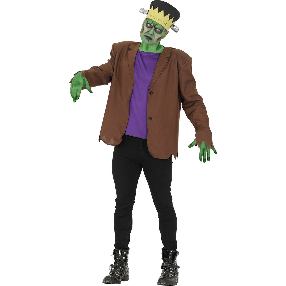 Op deze afbeelding zie je een Kostuums, van het merk Guirca. Groen Monster Frankenstein Man Kostuum