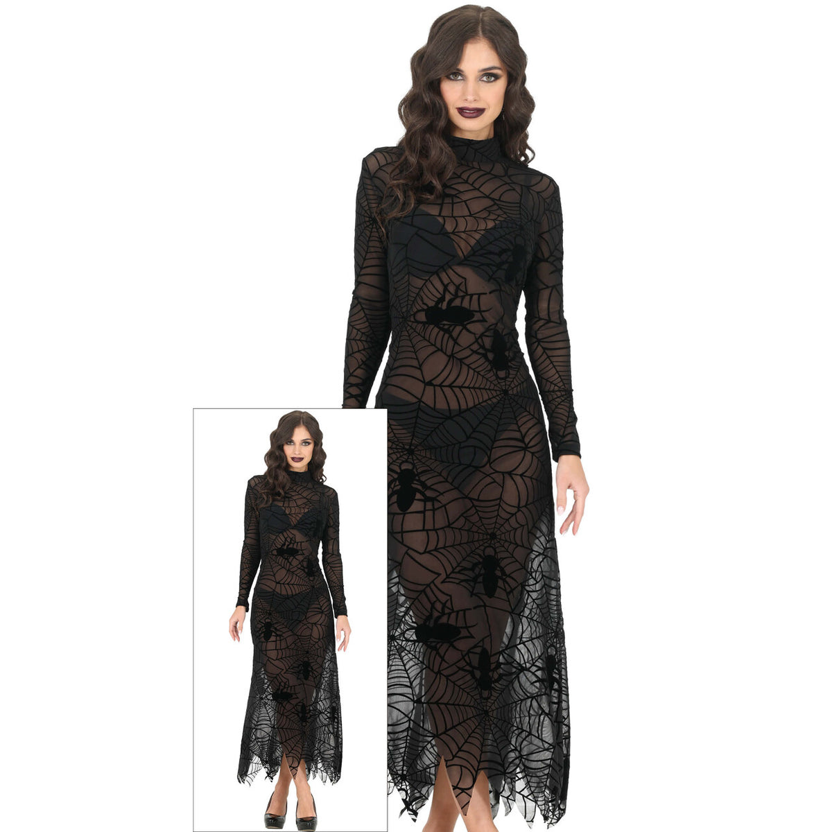 Op deze afbeelding zie je een Kostuums, van het merk Guirca. Spider Web Lady Vrouw Kostuum