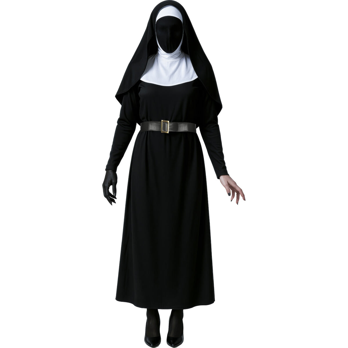 Op deze afbeelding zie je een Kostuums, van het merk Guirca. Demonische Non Vrouw Kostuum
