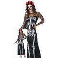 Día De Los Muertos Skeleton Vrouw Kostuum
