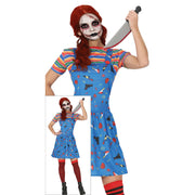 Op deze afbeelding zie je een Kostuums, van het merk Guirca. Chucky Lady Killer Doll Vrouw Kostuum