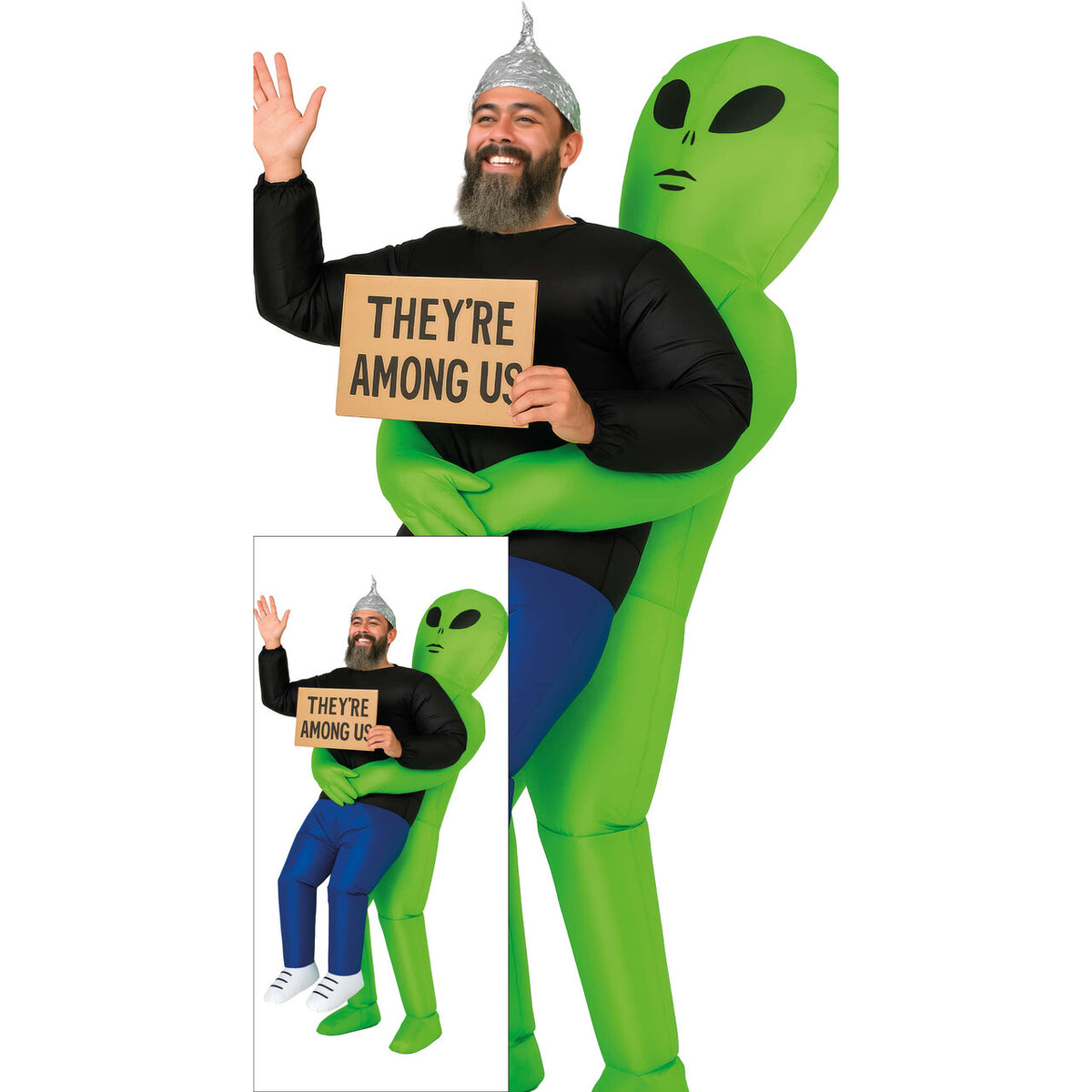Op deze afbeelding zie je een Kostuums, van het merk Guirca. Ontvoerd Door Een Alien Man Kostuum