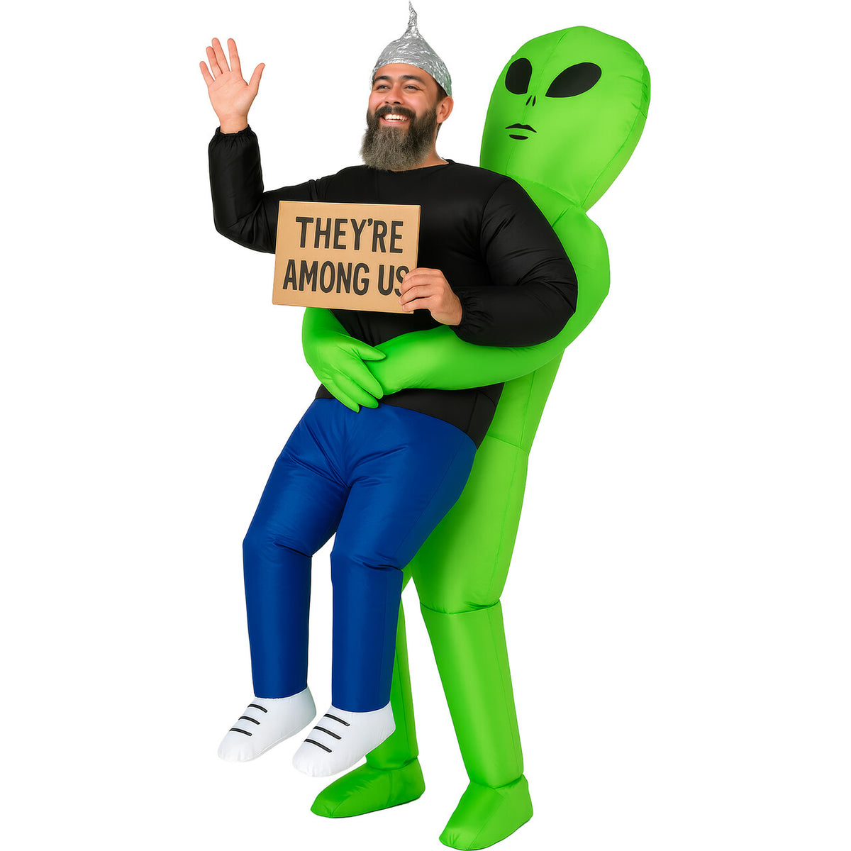 Op deze afbeelding zie je een Kostuums, van het merk Guirca. Ontvoerd Door Een Alien Man Kostuum