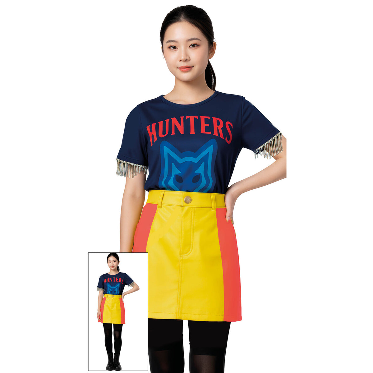 Op deze afbeelding zie je een Kostuums, van het merk Guirca. Kpop Star Hunters Vrouw Kostuum