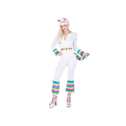 Op deze afbeelding zie je een Kostuums, van het merk Karnival Costumes. Betoverend Sprookjes Eenhoorn Vrouw Kostuum