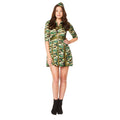 Commando Camouflage Korte Mars Vrouw Kostuum