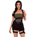 Utility Body Harness With Garter And Pockets Vrouw Kostuum
