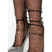 Op deze afbeelding zie je een Accessoires, van het merk Leg Avenue. To The Moon And Back Sokken Tule