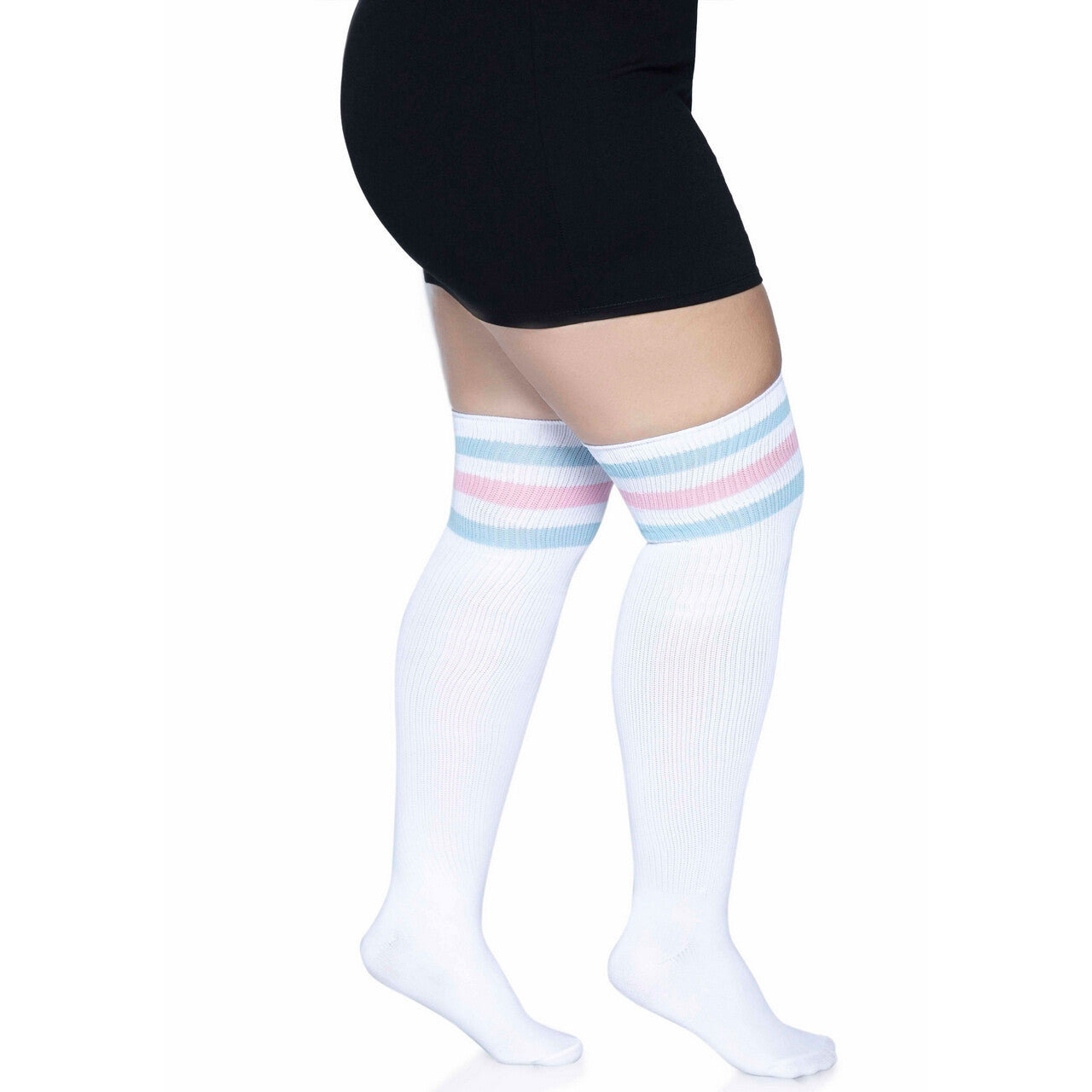 Op deze afbeelding zie je een Accessoires, van het merk Leg Avenue. Sokken Sport En Spel Blauw Roze Plus Size