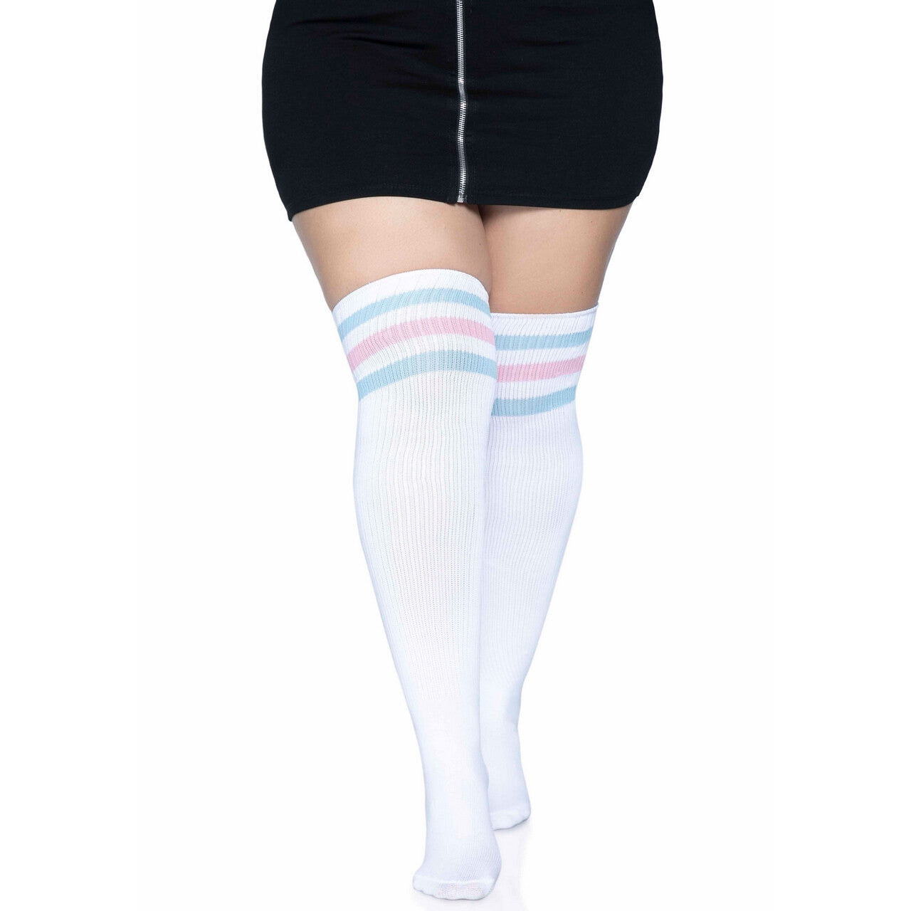 Op deze afbeelding zie je een Accessoires, van het merk Leg Avenue. Sokken Sport En Spel Blauw Roze Plus Size