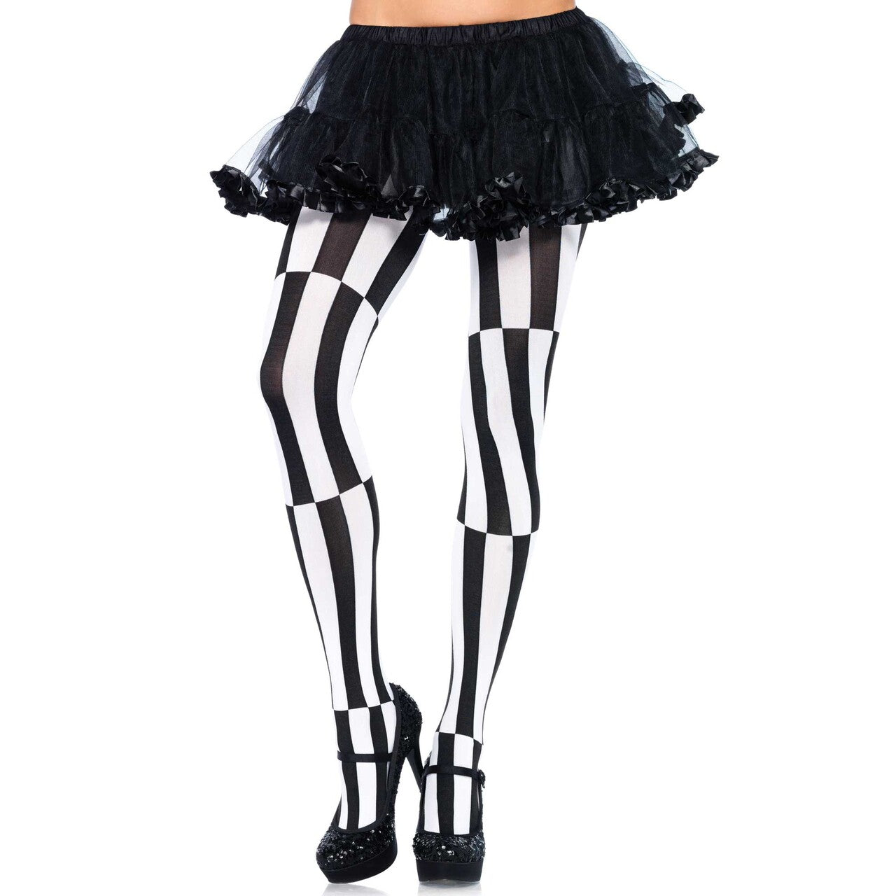 Op deze afbeelding zie je een Accessoires, van het merk Leg Avenue. Panty Met Strepen En Optische Illusie Effect