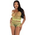 Limoen Cover-Up Set Van Mesh Vrouw Kostuum