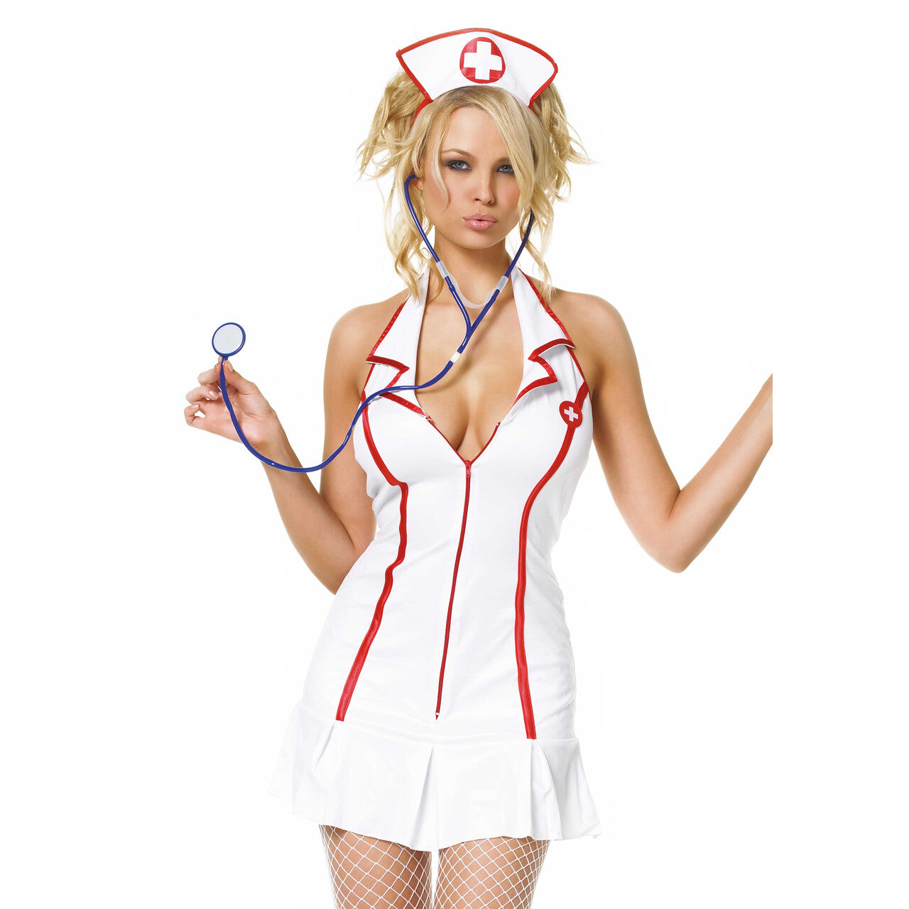 Op deze afbeelding zie je een Kostuums, van het merk Leg Avenue. Sexy Ms Emergency Verpleegster Driedelige Set Vrouw Kostuum