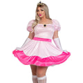 Pretty Pink Princess Peach Plus Size Vrouw Kostuum