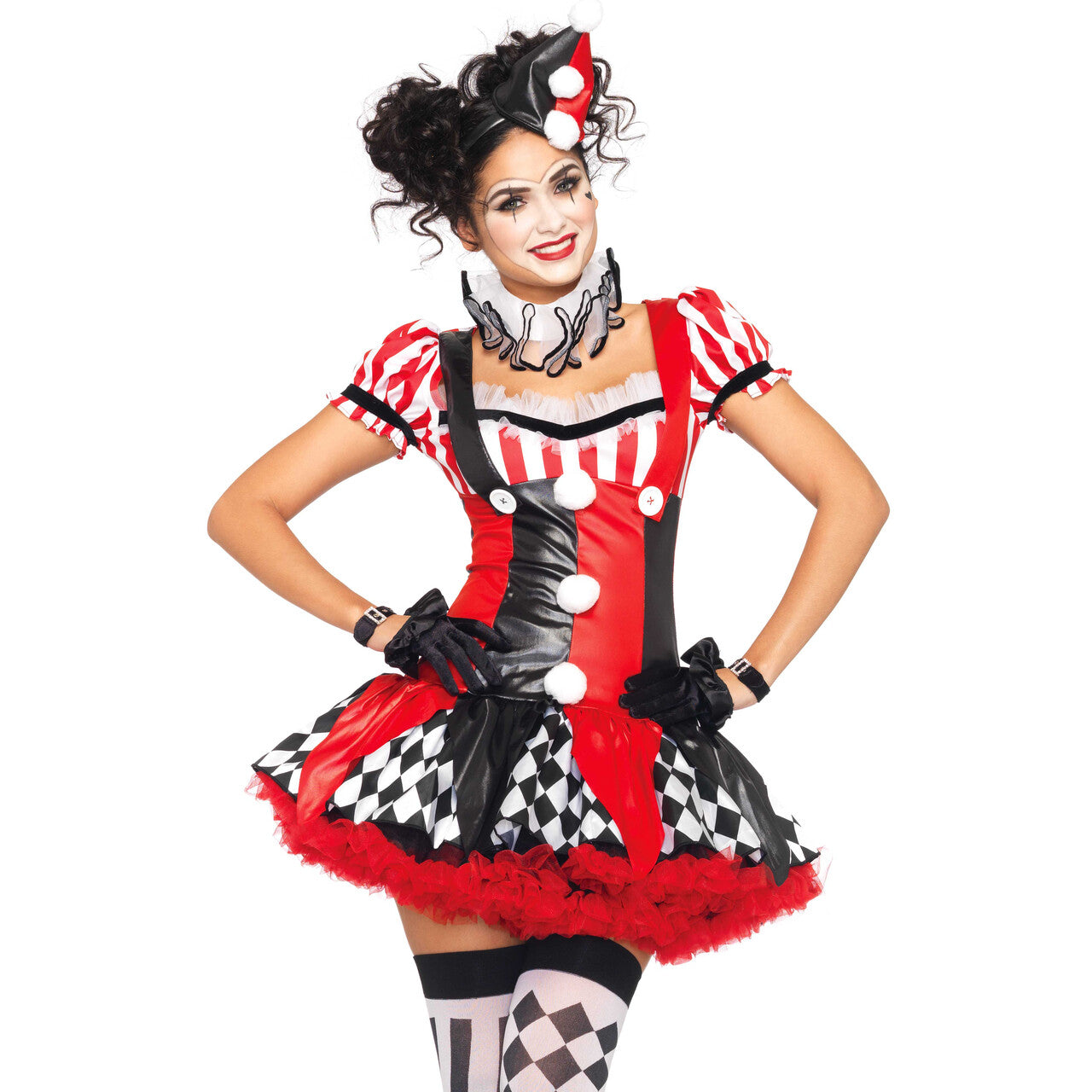 Op deze afbeelding zie je een Kostuums, van het merk Leg Avenue. Verleidelijke Dames Clown Jurk Vrouw