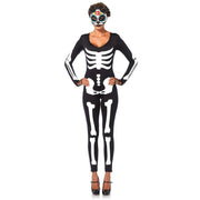 Op deze afbeelding zie je een Kostuums, van het merk Leg Avenue. Glow In The Dark Sexy Skelet Catsuit Vrouw Kostuum