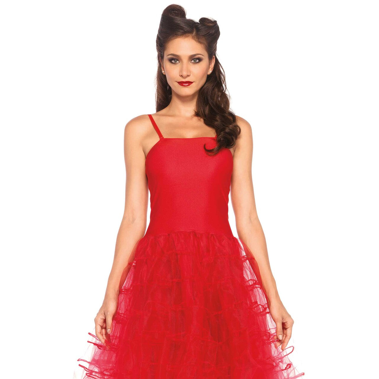 Op deze afbeelding zie je een Kostuums, van het merk Leg Avenue. 50s Rockabilly Jurk Met Tule Tutu Rood Vrouw