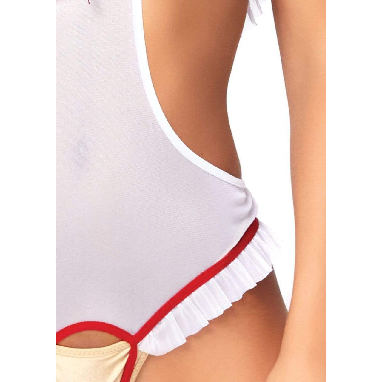 Op deze afbeelding zie je een Kostuums, van het merk Leg Avenue. Roleplay Naughty Nurse Teddy Vrouw Kostuum