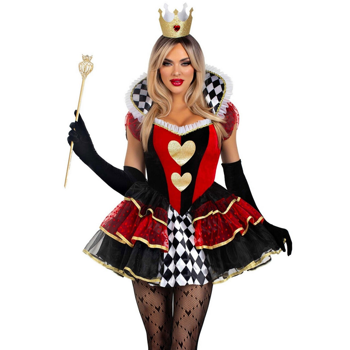 Op deze afbeelding zie je een Kostuums, van het merk Leg Avenue. Queen Of Many Broken Hearts Vrouw Kostuum