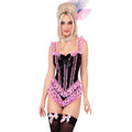 Boned Ruffle Bodysuit With Bow Accent Vrouw Kostuum