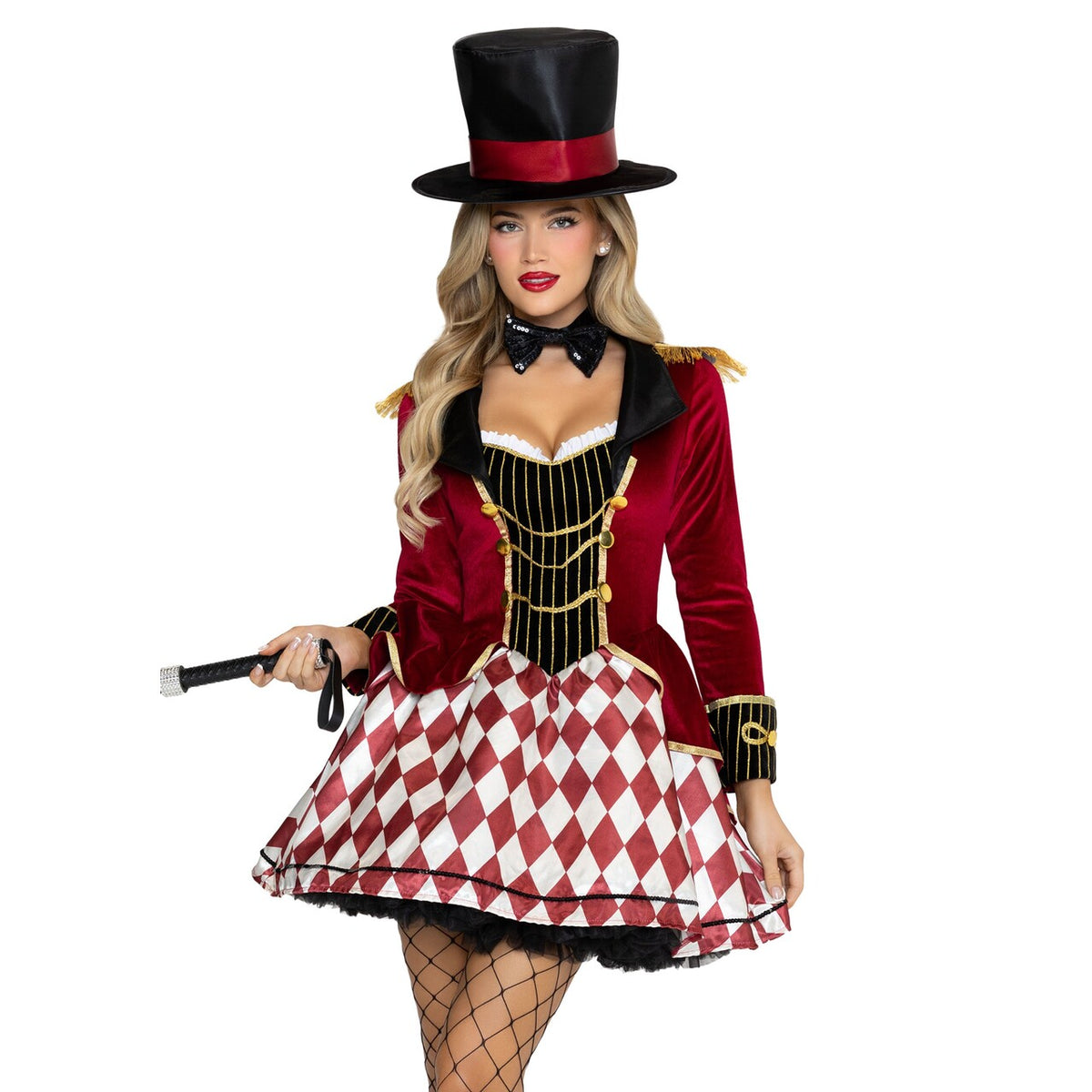 Op deze afbeelding zie je een Kostuums, van het merk Leg Avenue. Ring Mistress Dress Vrouw