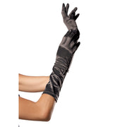 Op deze afbeelding zie je een Accessoires, van het merk Leg Avenue. Satijnen Handschoenen Tot Elleboog Zwart