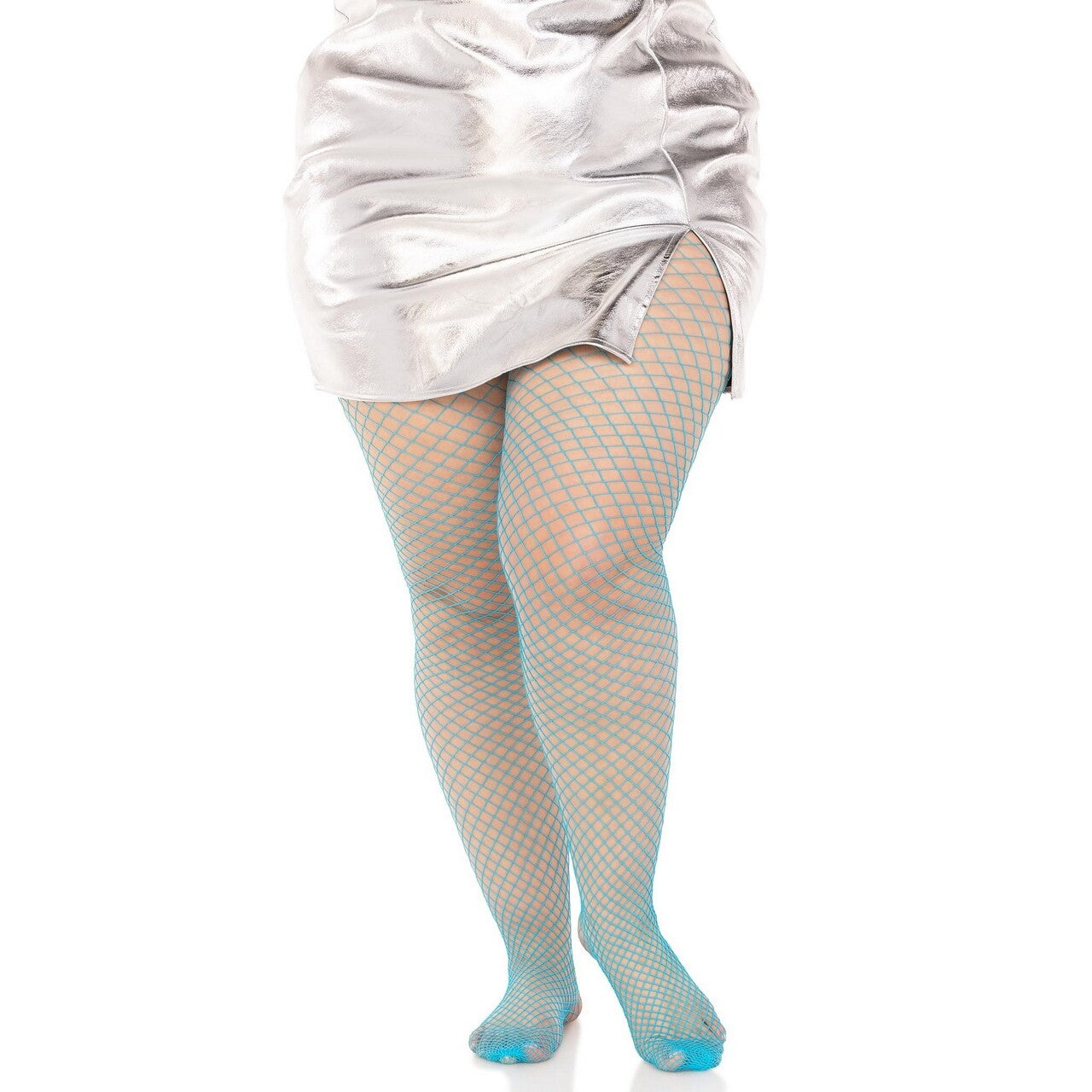 Op deze afbeelding zie je een Accessoires, van het merk Leg Avenue. Visnet Panty Blauw Space Fantasy Plus Size