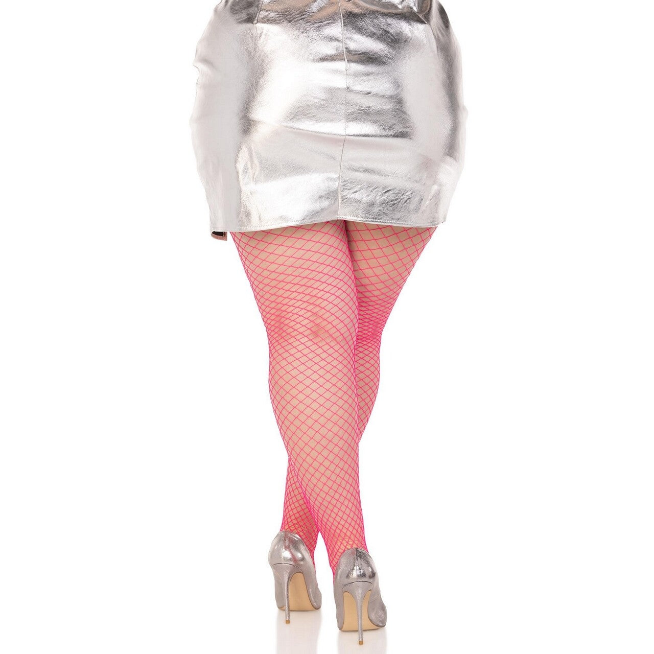 Op deze afbeelding zie je een Accessoires, van het merk Leg Avenue. Visnet Panty Roze 80s Plus Size