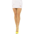 Kleurige Visnet Panty Geel Jaren 80